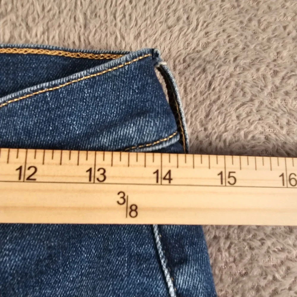 Gap Vintage Slim High Rise Jeans Dark Indigo Raw Hem 28/6R